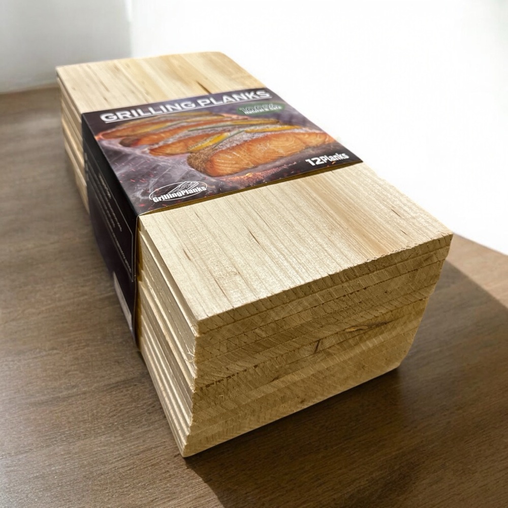 12 Grilling Planks, 11”x 5.5”, 100% Natural, Add Smoke Flavor, Save Your Grill